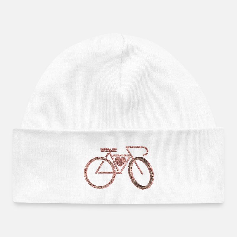 Bicycle Languages Valentine's Day V1 - Baby Organic Beanie - white