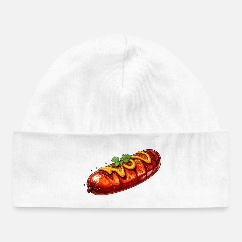 Bratwurst - Bonnet bébé bio - blanc