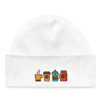 Coffee Lover Design – Perfect for Coffee Fans - Baby Organic Beanie - white - Front