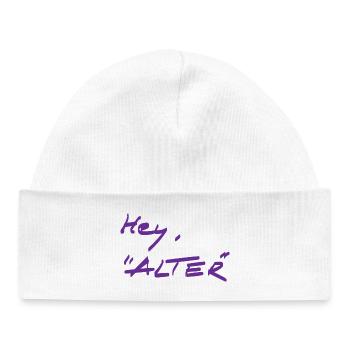 Greeting - different - Baby Organic Beanie - white - Front