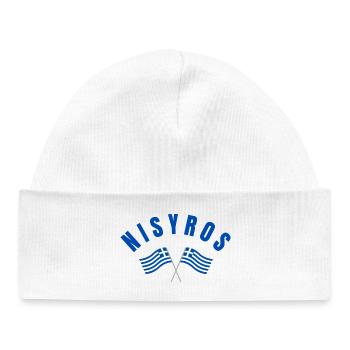 Drapeaux grecs de Nisyros - Bonnet bébé bio - blanc - Devant