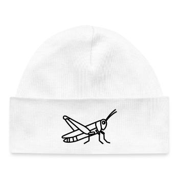 sauterelle - Bonnet bébé bio - blanc - Devant