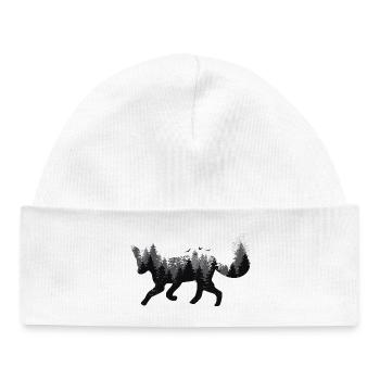 Renard & Forêt - Bonnet bébé bio - blanc - Devant