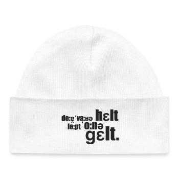 Le vrai héros - Bonnet bébé bio - blanc - Devant