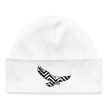 Adler Geometrisch Polygon Logo - Baby Organic Mütze - Weiß - Vorne