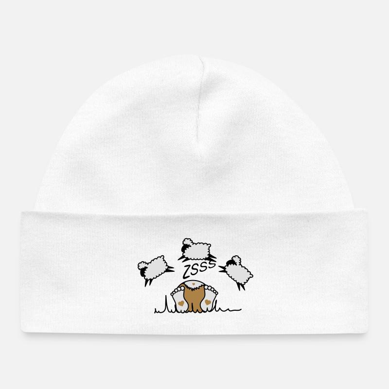 La compter les moutons - Bonnet bébé bio - blanc