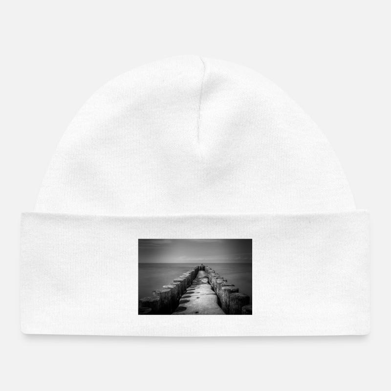 Brise-lames à Ahrenshoop - Bonnet bébé bio - blanc
