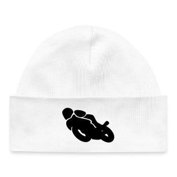 motorcycle - Baby Organic Beanie - white - Front