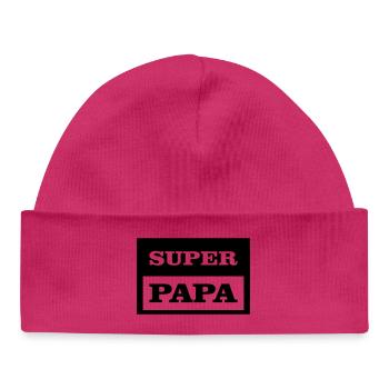 SUPER DAD - Baby Organic Beanie - white - Front