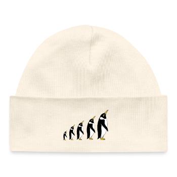 Aufsteigende Pinguin-Silhouetten - Baby Organic Mütze - Weiß - Vorne