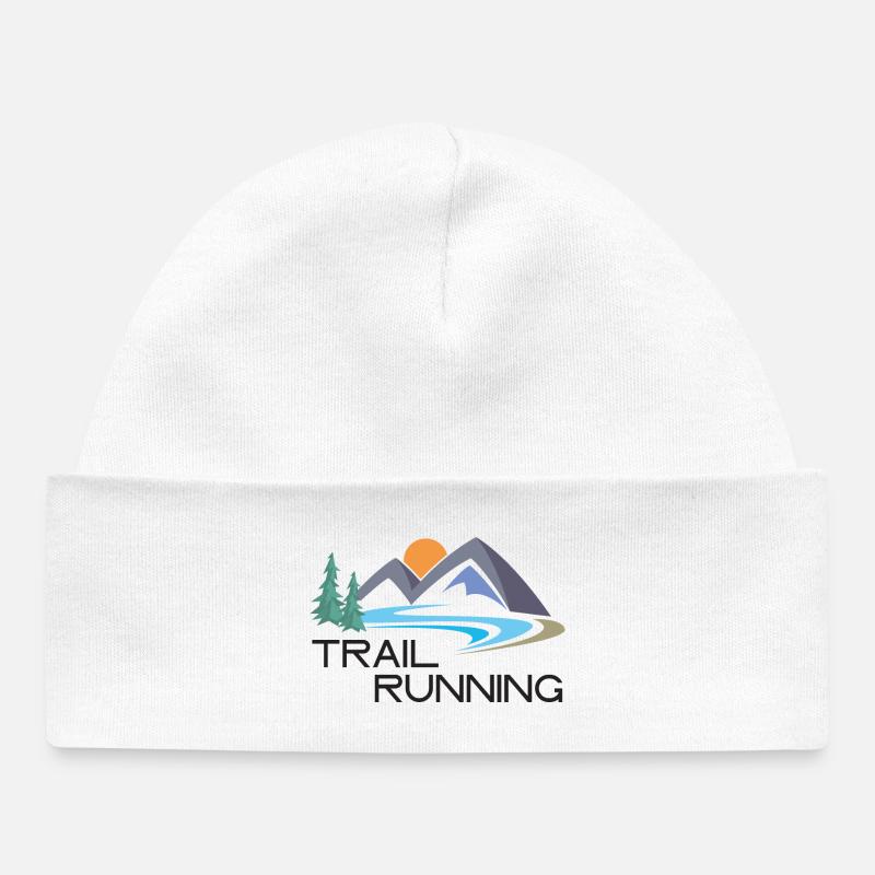 Trail Running - Bonnet bébé bio - blanc