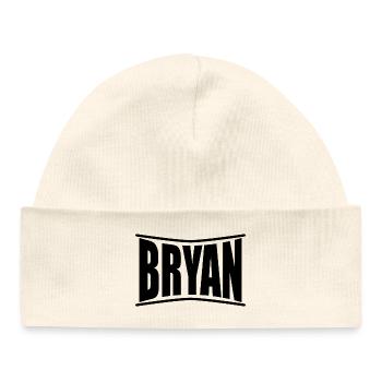 Idée cadeau t-shirt Bryan - Bonnet bébé bio - blanc - Devant