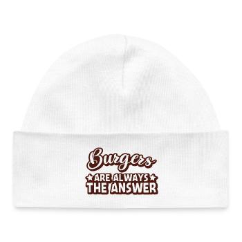 Burger Love Graphic - Baby Organic Beanie - white - Front