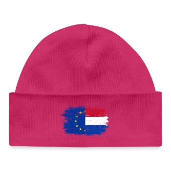 Fusion der niederländischen EU-Flagge - Baby Organic Mütze - Weiß - Vorne