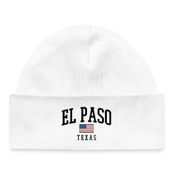 El Paso Texas Retro Shirt - Baby Organic Mütze - Weiß - Vorne