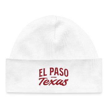 El Paso Texas Retro Script - Baby Organic Beanie - white - Front