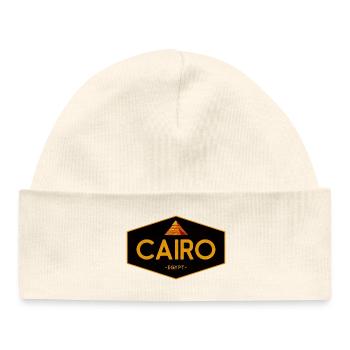 Icône de la pyramide du Caire en Égypte - Bonnet bébé bio - blanc - Devant