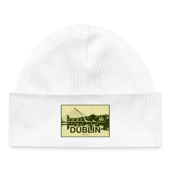 Impression vintage de Dublin Skyline - Bonnet bébé bio - blanc - Devant