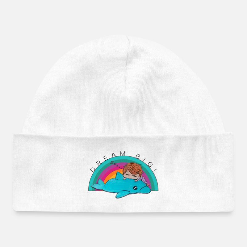 Pour de grands rêves - Bonnet bébé bio - blanc