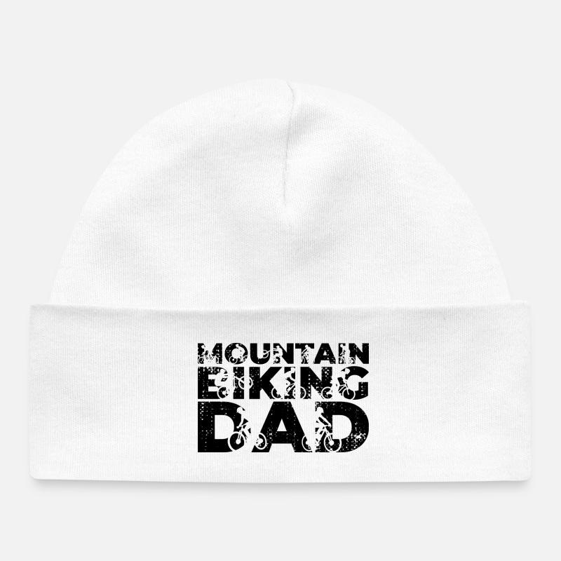 Papa VTT - Bonnet bébé bio - blanc