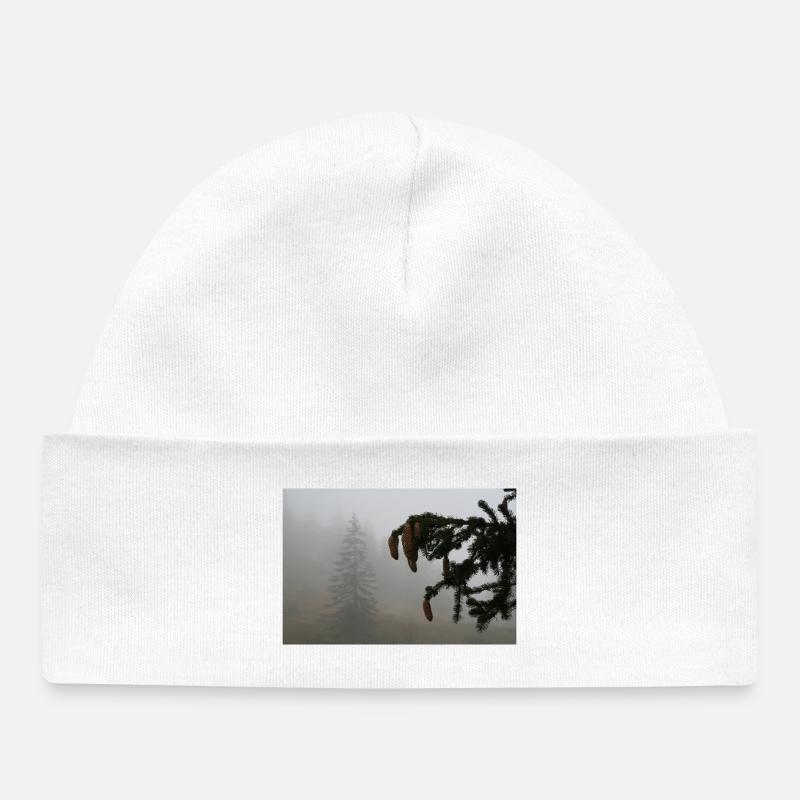 Magie du cône de la forêt nuageuse / Feldberg - Bonnet bébé bio - blanc