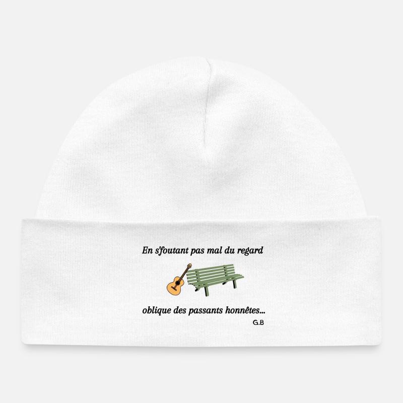 Les bancs publics - Bonnet bébé bio - blanc