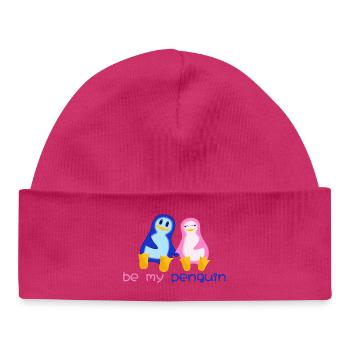 Sois mon pingouin - Bonnet bébé bio - blanc - Devant