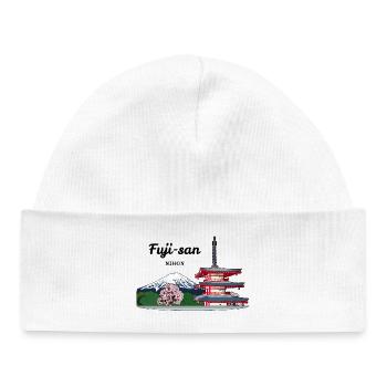 Mount Fuji, Japan, Pagoda - Baby Organic Beanie - white - Front