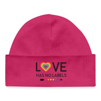 LGBT Pride Month - Love Has No Labels - Baby Organic Beanie - white - Front
