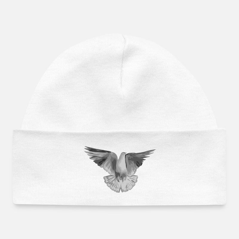 Gris pâle tourterelle - Bonnet bébé bio - blanc