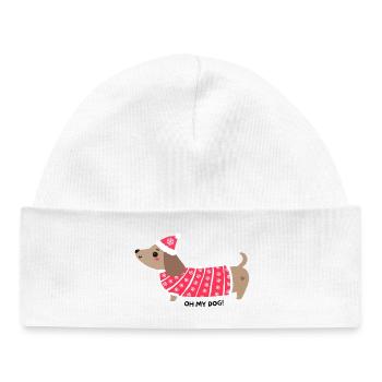 Oh my dog! - Baby Organic Beanie - white - Front