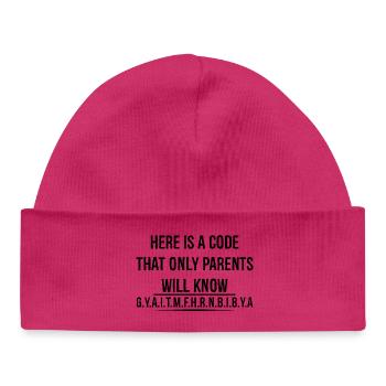 here is a code that only parents will know - Baby Organic Beanie - white - Front