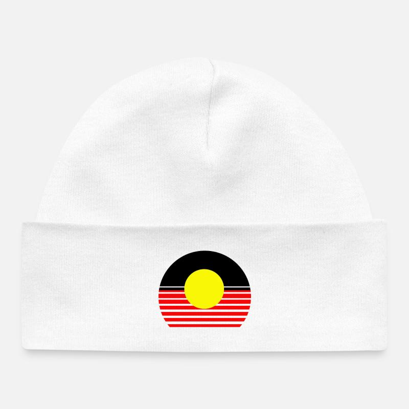 Australiens aborigènes - Bonnet bébé bio - blanc
