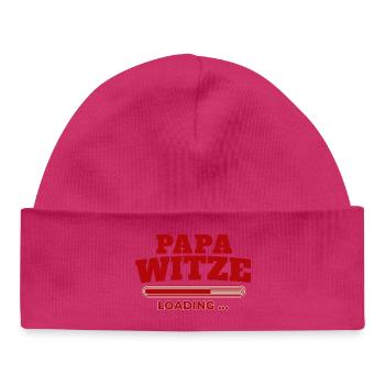 PapaJokes Loading Bar - Baby Organic Beanie - white - Front