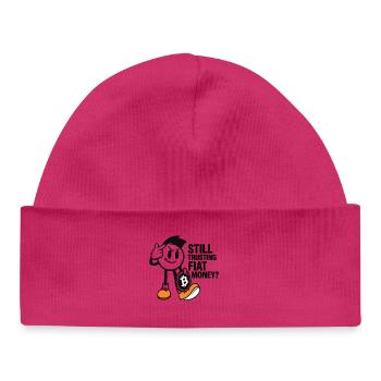 Cryptocurrency Skech with Bitcoin motif - Baby Organic Beanie - white - Front