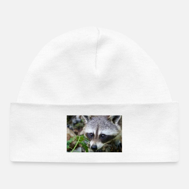 Raton laveur - Bonnet bébé bio - blanc