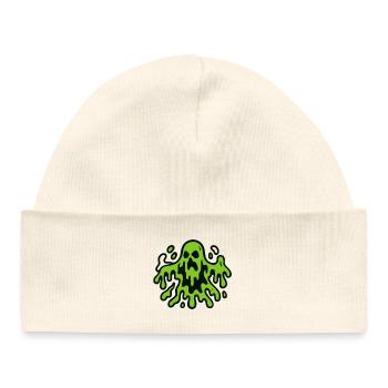 Spooky Ghost Haunting Illustration - Baby Organic Beanie - white - Front