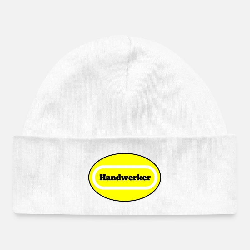 Motif d’artisan avec effet de couleur - Bonnet bébé bio - blanc