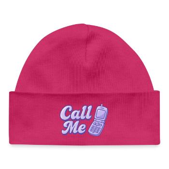 Call me - Baby Organic Mütze - Weiß - Vorne