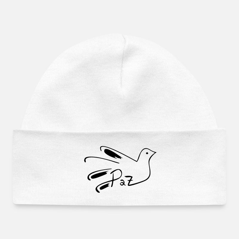 Bunte abstrakte Elemente für einzigartigen Stoff - Baby Organic Mütze - Weiß