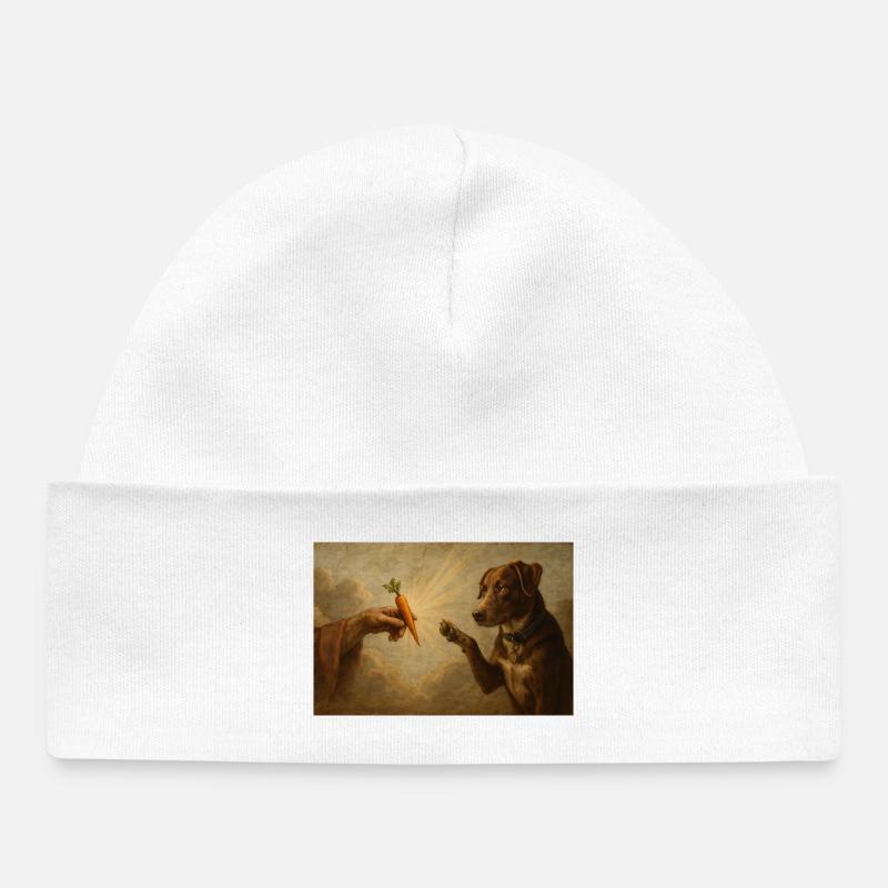 Carotte du Chien des Lumières - Bonnet bébé bio - blanc