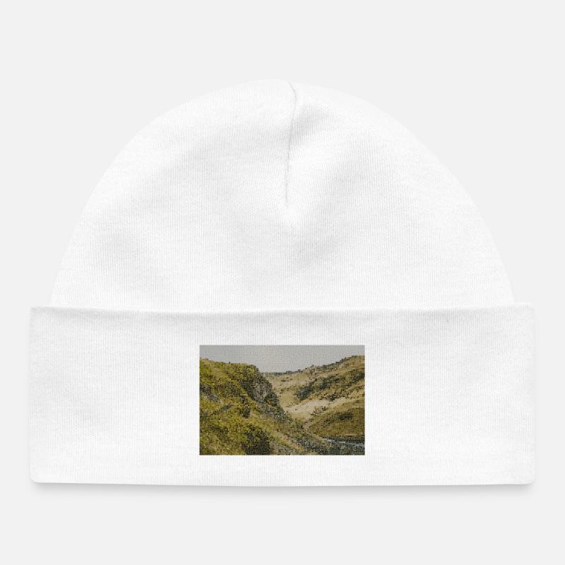Paysage de vallée de la rivière désertique - Bonnet bébé bio - blanc
