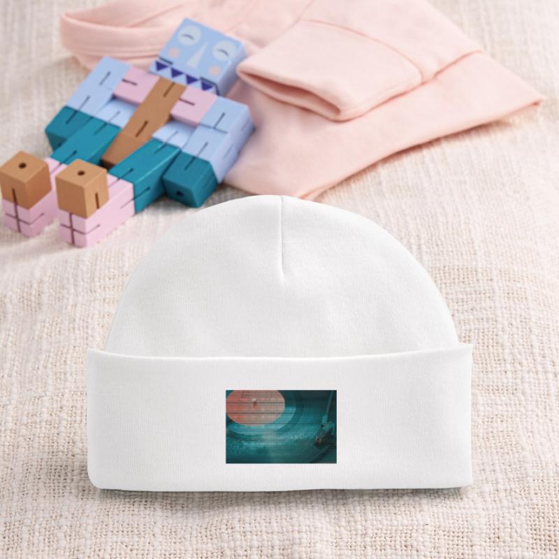 Turntable in a triangle pattern Baby Organic Beanie