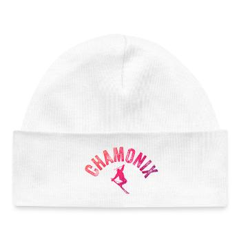 Chamonix Arch Skier Gradient - Baby Organic Beanie - white - Front