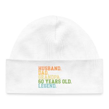 Husband Dad Grandpa 65 Years Old Legend - Baby Organic Beanie - white - Front