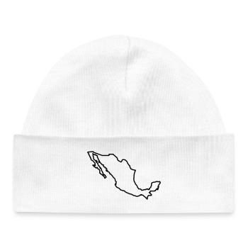 Mexico Outline - Baby Organic Beanie - white - Front