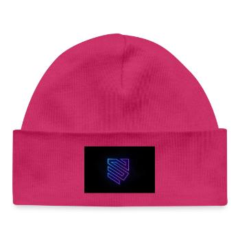 Neon Geometry Logo Gradient - Baby Organic Beanie - white - Front