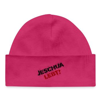 Yeshua vit noir et rouge - Bonnet bébé bio - blanc - Devant
