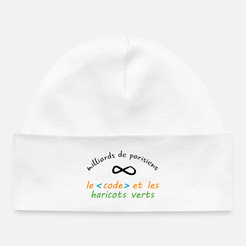 8_milliards_de_parisiens_le_code_et_les_haricot - Baby Organic Beanie - white