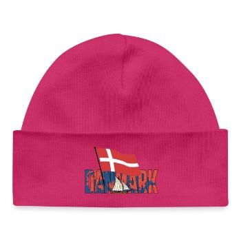 Drapeau et voilier du Danmark - Bonnet bébé bio - blanc - Devant